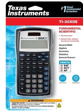 Texas Instruments TI-30XIIS Scientific Calculator, Black with Blue Accents (30XI
